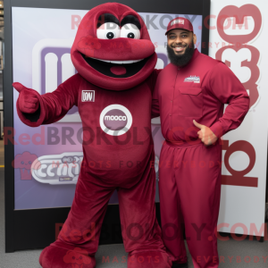 Maroon Gyro mascot costume...