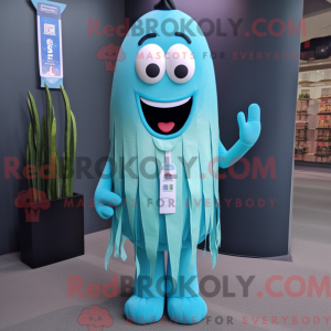 Cyan Aglet máscara drapeada...