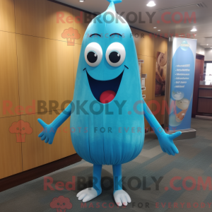 Cyan Aglet mascot costume...