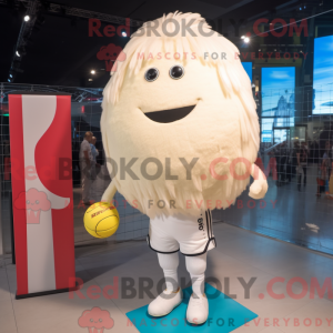 Cream Volleyball Net maskot...