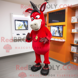 Máscara de burro vermelho...