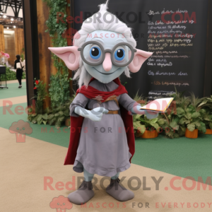 Gray Elf maskot kostume...