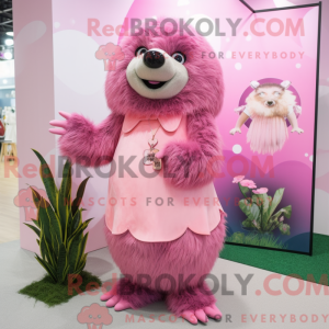 Maskottchenkostüm Rosa...