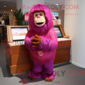 Magenta Orangutan mascot...