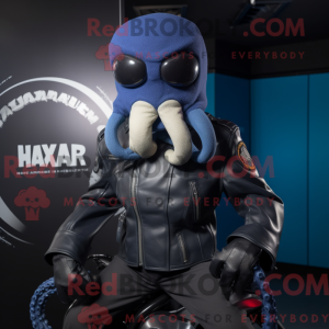 Navy Kraken maskot kostume...