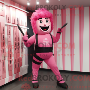 Pink Knife Thrower mascot...