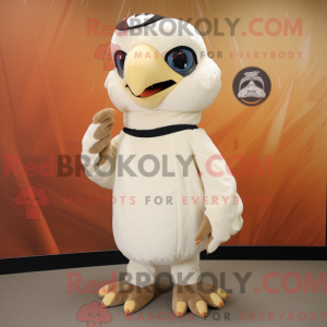 Cream Hawk mascot costume...