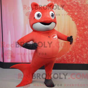 Red Salmon mascot costume...
