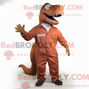 Rust T Rex mascot costume...