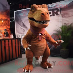 Rust T Rex mascot costume...