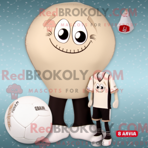 Beige Handball Ball mascot...