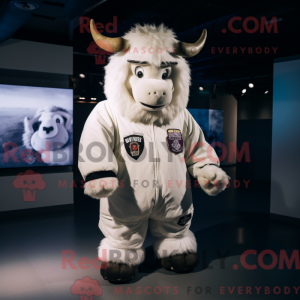 White Yak mascot costume...