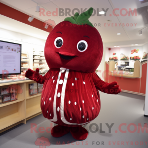 Maroon Strawberry maskot...