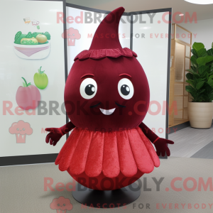 Maroon Strawberry maskot...