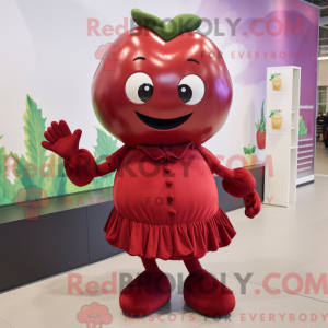 Maroon Strawberry maskot...
