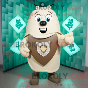 Beige Celtic Shield maskot...