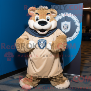 Beige Celtic Shield mascot...
