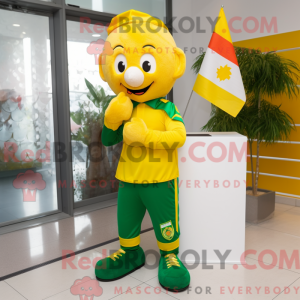 Yellow Irish Flag mascot...