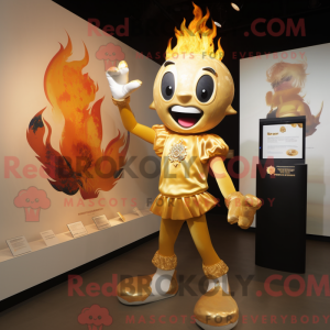 Gold Fire Eater mascot...