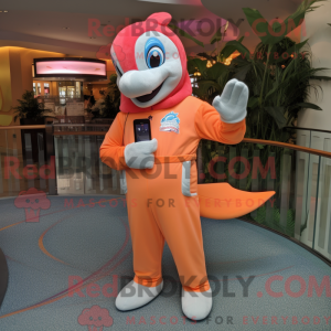 Peach Dolphin mascot...