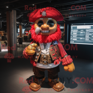 Roupa de pirata vermelha...