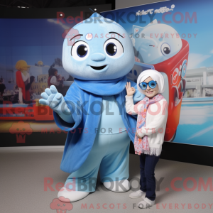 Sky Blue Acrobat maskot...