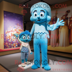 Sky Blue Acrobat maskot...