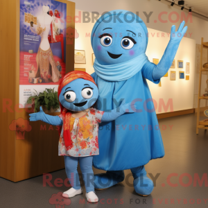 Sky Blue Acrobat maskot...
