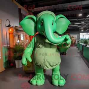 Green Elephant mascot...