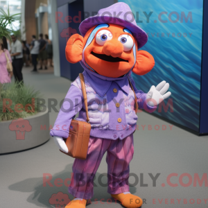 Purple Clown Fish maskot...