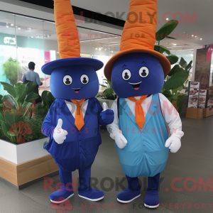 Blå gulerod maskot kostume...