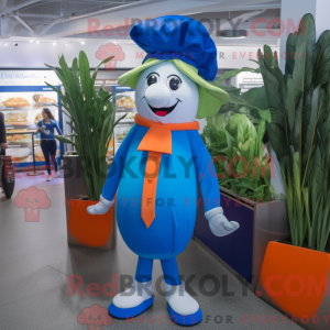 Blue Carrot mascot costume...