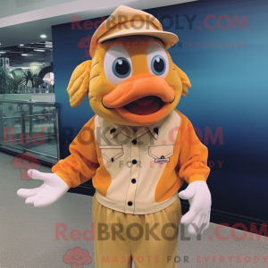 Gold Clown Fish mascot...