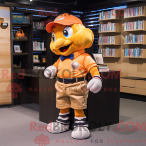 Gold Clown Fish mascot...
