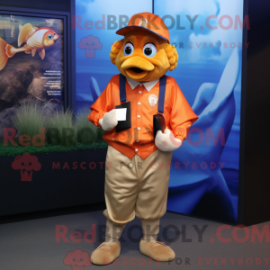 Gold Clown Fish mascot...