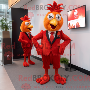 Red Chicken mascot costume...