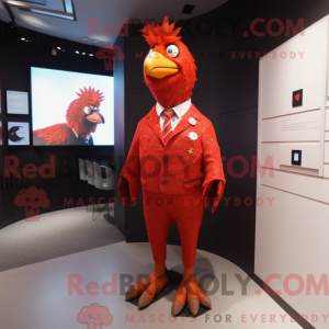 Red Chicken mascot costume...