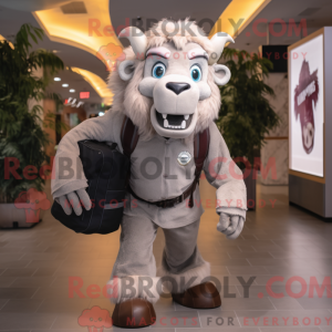 Silver Bison mascot costume...