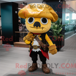 Złota maska pirata drakt...