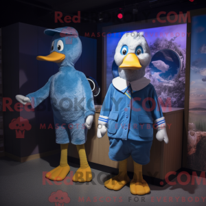 Blue Goose maskot kostume...