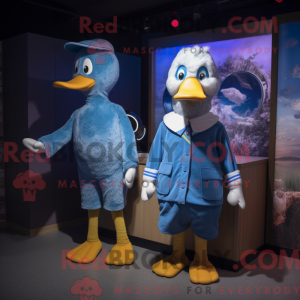 Costume mascotte Blue Goose...