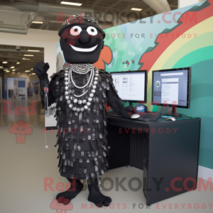 Sort Computer maskot...