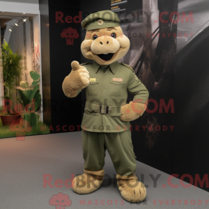 Tan Green Beret maskot...