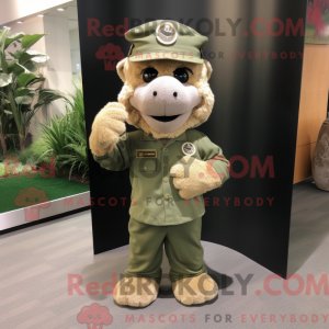 Tan Green Beret maskot...