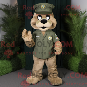 Tan Green Beret mascot...