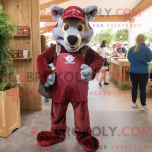 Máscara Maroon Wolf com...