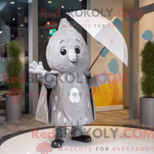 Grå Aglet maskot kostume...