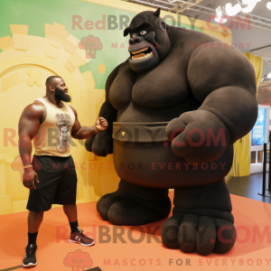 Black Strongman mascot...