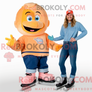 Peach Pair Of Ice Skates...