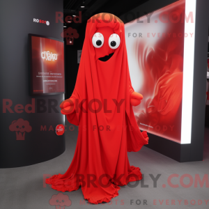 Red Ghost-mascottekostuum...